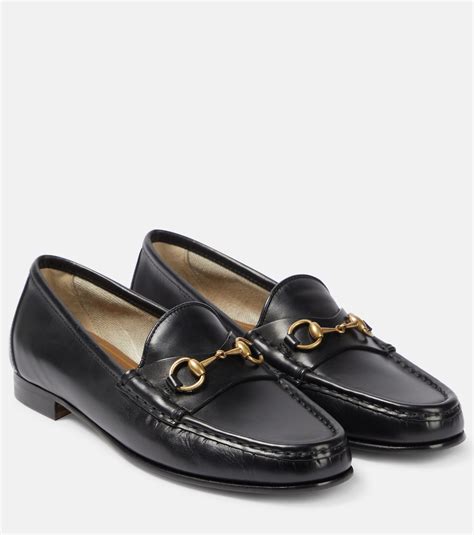 gucci men horsebit 1953 studs black|gucci 1953 horsebit loafer black.